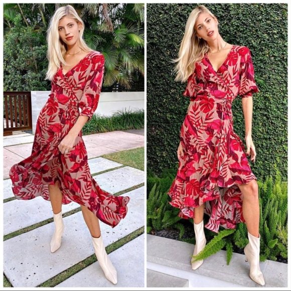 H&M Dresses & Skirts - NWT JOHANNA ORTIZ x H&M Crêped Wrap-front Dress